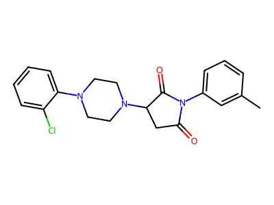 3-[4-(2-Chlorophenyl)piperazin-1-yl]-1-(3-methylphenyl)pyrrolidine-2,5-dione structure