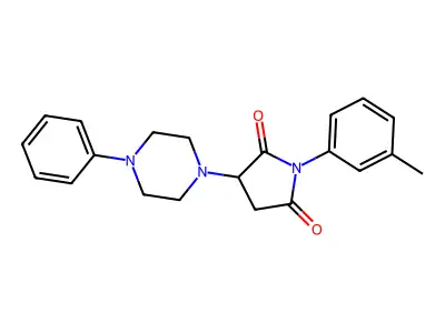 3-(4-Phenyl-piperazin-1-yl)-1-m-tolyl-pyrrolidine-2,5-dione structure