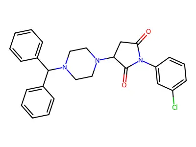 3-(4-Benzhydrylpiperazin-1-yl)-1-(3-chlorophenyl)pyrrolidine-2,5-dione structure