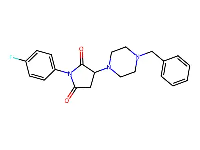 3-(4-Benzylpiperazin-1-yl)-1-(4-fluorophenyl)pyrrolidine-2,5-dione structure