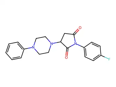 1-(4-Fluorophenyl)-3-(4-phenylpiperazin-1-yl)pyrrolidine-2,5-dione structure