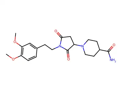 1-[1-[2-(3,4-dimethoxyphenyl)ethyl]-2,5-dioxopyrrolidin-3-yl]piperidine-4-carboxamide structure