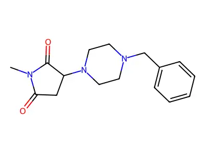 3-(4-Benzylpiperazin-1-yl)-1-methylpyrrolidine-2,5-dione structure