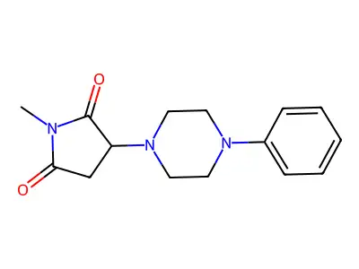 1-Methyl-3-(4-phenylpiperazin-1-yl)pyrrolidine-2,5-dione structure