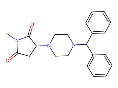 3-(4-Benzhydrylpiperazin-1-yl)-1-methylpyrrolidine-2,5-dione structure