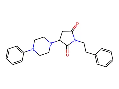 1-Phenethyl-3-(4-phenylpiperazin-1-yl)pyrrolidine-2,5-dione structure