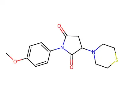 1-(4-Methoxyphenyl)-3-(thiomorpholin-4-yl)pyrrolidine-2,5-dione structure