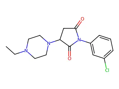 1-(3-Chlorophenyl)-3-(4-ethylpiperazin-1-yl)pyrrolidine-2,5-dione structure