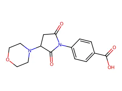 4-(3-Morpholin-4-yl-2,5-dioxopyrrolidin-1-yl)benzoic acid structure