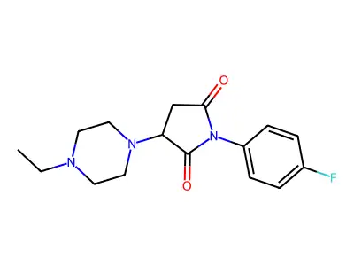 3-(4-Ethylpiperazin-1-yl)-1-(4-fluorophenyl)pyrrolidine-2,5-dione structure