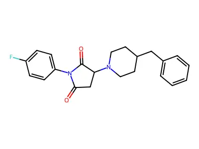 3-(4-Benzylpiperidin-1-yl)-1-(4-fluorophenyl)pyrrolidine-2,5-dione structure