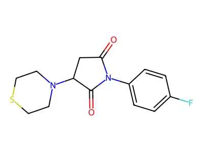 1-(4-Fluorophenyl)-3-(4-thiomorpholinyl)-2,5-pyrrolidinedione structure