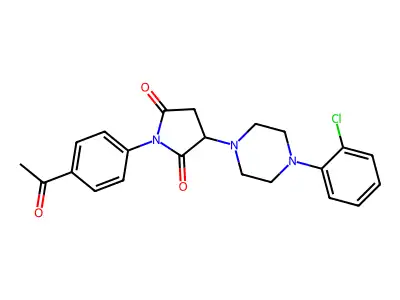 1-(4-Acetylphenyl)-3-[4-(2-chlorophenyl)piperazin-1-yl]pyrrolidine-2,5-dione structure