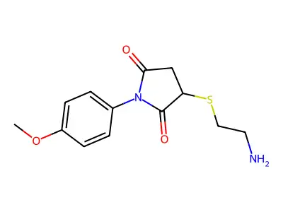 3-[(2-Aminoethyl)thio]-1-(4-methoxyphenyl)pyrrolidine-2,5-dione structure