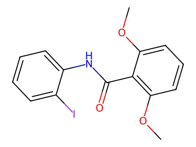 N-(2-iodophenyl)-2,6-dimethoxybenzamide structure