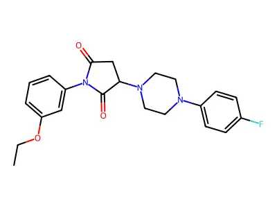 1-(3-Ethoxyphenyl)-3-[4-(4-fluorophenyl)piperazin-1-yl]pyrrolidine-2,5-dione structure