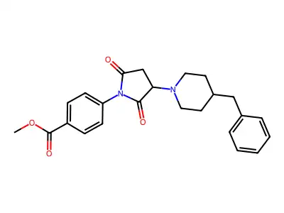 Methyl 4-[3-(4-benzylpiperidin-1-yl)-2,5-dioxopyrrolidin-1-yl]benzoate structure