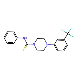 N-phenyl-4-[3-(trifluoromethyl)phenyl]piperazine-1-carbothioamide structure