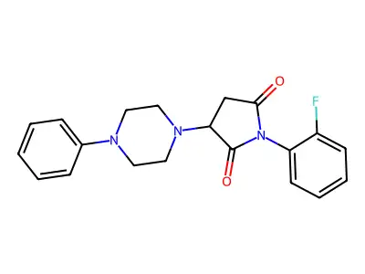 1-(2-Fluorophenyl)-3-(4-phenylpiperazin-1-yl)pyrrolidine-2,5-dione structure