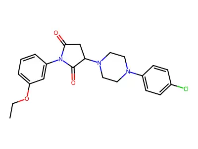 3-[4-(4-Chlorophenyl)piperazin-1-yl]-1-(3-ethoxyphenyl)pyrrolidine-2,5-dione structure