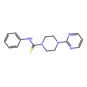 N-phenyl-4-pyrimidin-2-ylpiperazine-1-carbothioamide structure