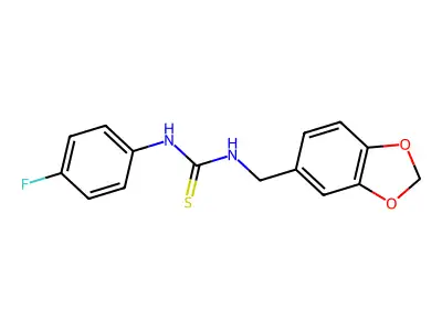 1-(1,3-Benzodioxol-5-ylmethyl)-3-(4-fluorophenyl)thiourea structure