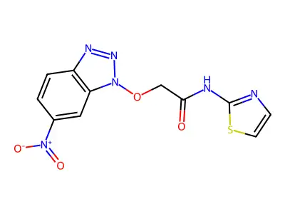 2-(6-nitrobenzotriazol-1-yl)oxy-N-(1,3-thiazol-2-yl)acetamide structure
