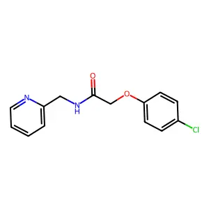 2-(4-chlorophenoxy)-N-(pyridin-2-ylmethyl)acetamide structure