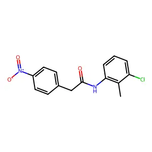 N-(3-chloro-2-methylphenyl)-2-(4-nitrophenyl)acetamide structure