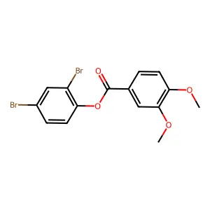 2,4-Dibromophenyl 3,4-dimethoxybenzoate structure