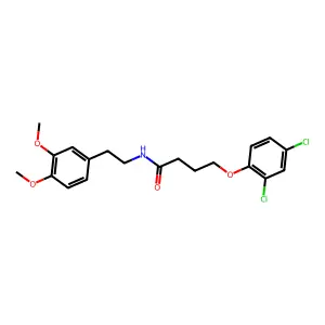 4-(2,4-dichlorophenoxy)-N-[2-(3,4-dimethoxyphenyl)ethyl]butanamide structure