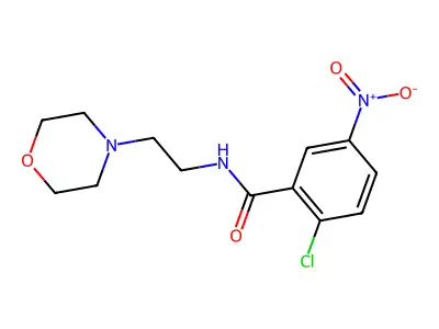 2-chloro-N-[2-(morpholin-4-yl)ethyl]-5-nitrobenzamide structure