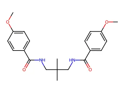 Benzamide, N,N'-(2,2-dimethyl-1,3-propanediyl)bis(4-methoxy- structure