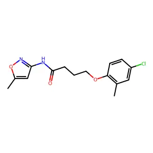 4-(4-chloro-2-methylphenoxy)-N-(5-methyl-1,2-oxazol-3-yl)butanamide structure