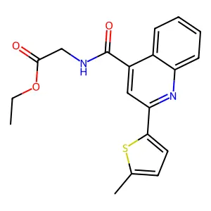 Ethyl 2-{[2-(5-methyl-2-thienyl)-4-quinolyl]carbonylamino}acetate structure