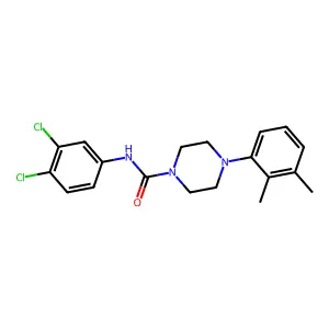 N-(3,4-dichlorophenyl)-4-(2,3-dimethylphenyl)piperazine-1-carboxamide structure