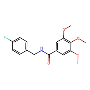 N-[(4-fluorophenyl)methyl]-3,4,5-trimethoxybenzamide structure