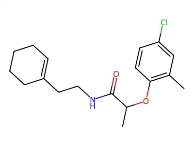 2-(4-chloro-2-methylphenoxy)-N-[2-(cyclohex-1-en-1-yl)ethyl]propanamide structure