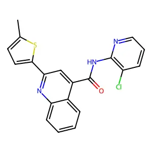N-(3-chloropyridin-2-yl)-2-(5-methylthiophen-2-yl)quinoline-4-carboxamide structure