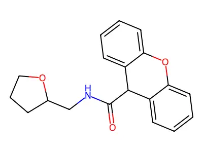 N-(oxolan-2-ylmethyl)-9H-xanthene-9-carboxamide structure