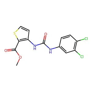 Methyl 3-[(3,4-dichlorophenyl)carbamoylamino]thiophene-2-carboxylate structure