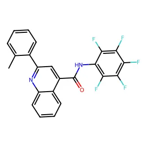 2-(2-methylphenyl)-N-(2,3,4,5,6-pentafluorophenyl)quinoline-4-carboxamide structure
