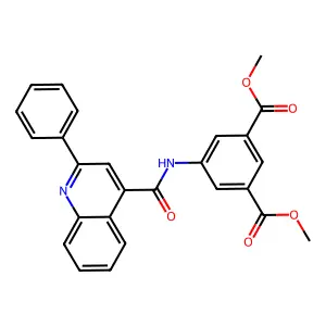 Dimethyl 5-{[(2-phenyl-4-quinolinyl)carbonyl]amino}isophthalate structure