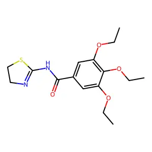 N-(4,5-dihydro-1,3-thiazol-2-yl)-3,4,5-triethoxybenzamide structure