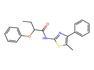 N-(5-methyl-4-phenyl-1,3-thiazol-2-yl)-2-phenoxybutanamide structure