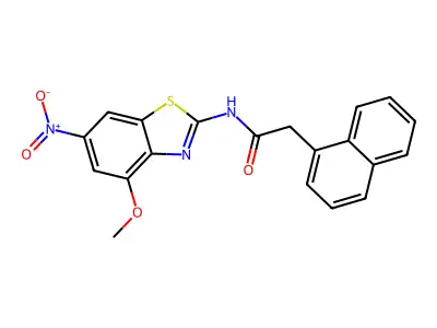 N-(4-methoxy-6-nitrobenzo[d]thiazol-2-yl)-2-(naphthalen-1-yl)acetamide structure