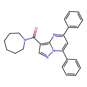 Azepan-1-yl(5,7-diphenylpyrazolo[1,5-a]pyrimidin-3-yl)methanone structure