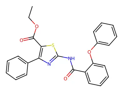Ethyl 2-[(2-phenoxybenzoyl)amino]-4-phenyl-1,3-thiazole-5-carboxylate structure