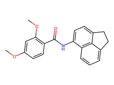 N-(1,2-dihydroacenaphthylen-5-yl)-2,4-dimethoxybenzamide structure
