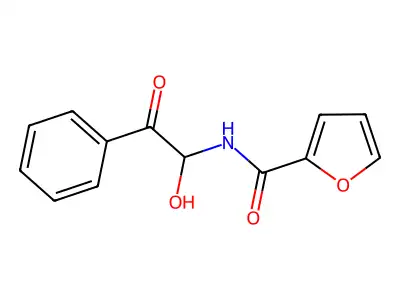 N-(1-hydroxy-2-oxo-2-phenylethyl)furan-2-carboxamide structure